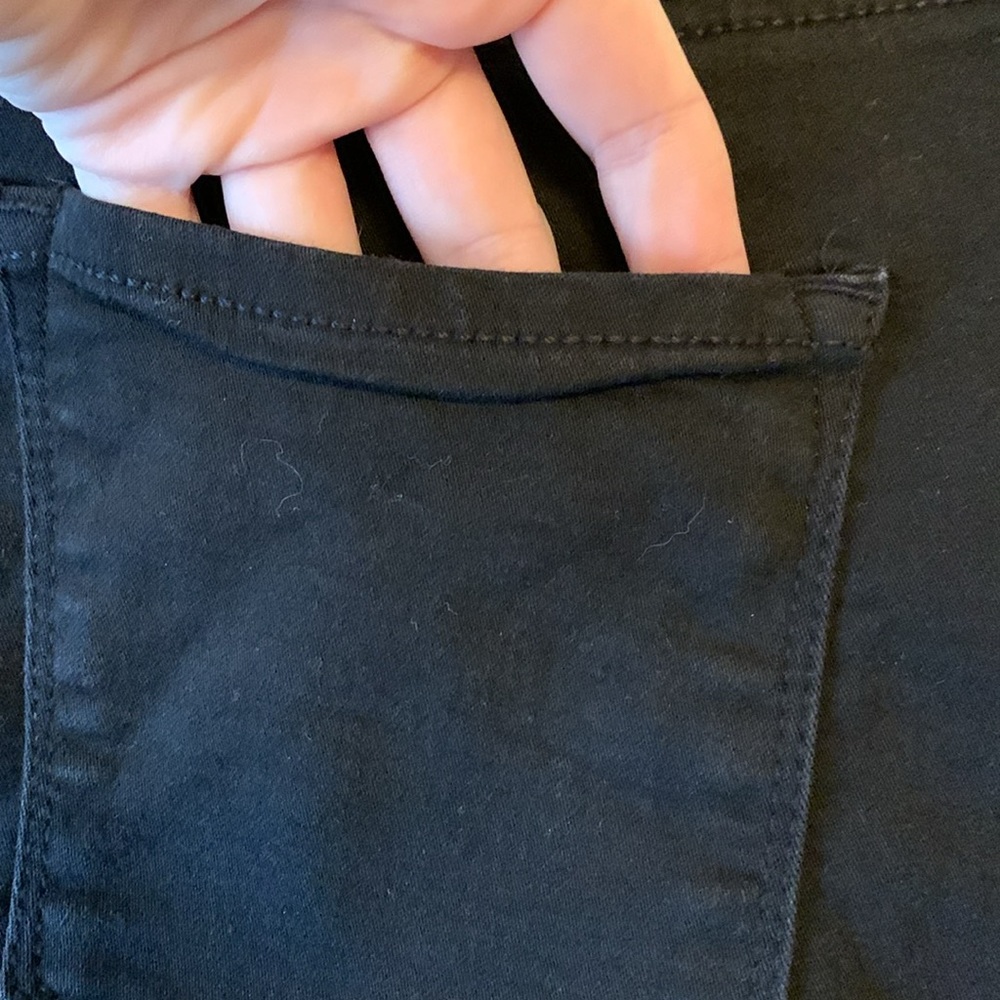 Nine West Black size 10 pull on skinny pants stretchy high rise wide waistband - Picture 5 of 10